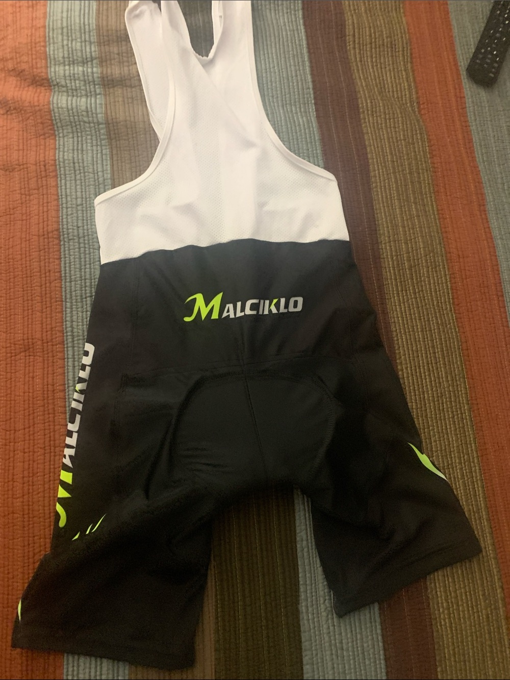 Malciklo Men's Black & Neon Yellow Cycling Bib Shorts - Picture 4 of 4